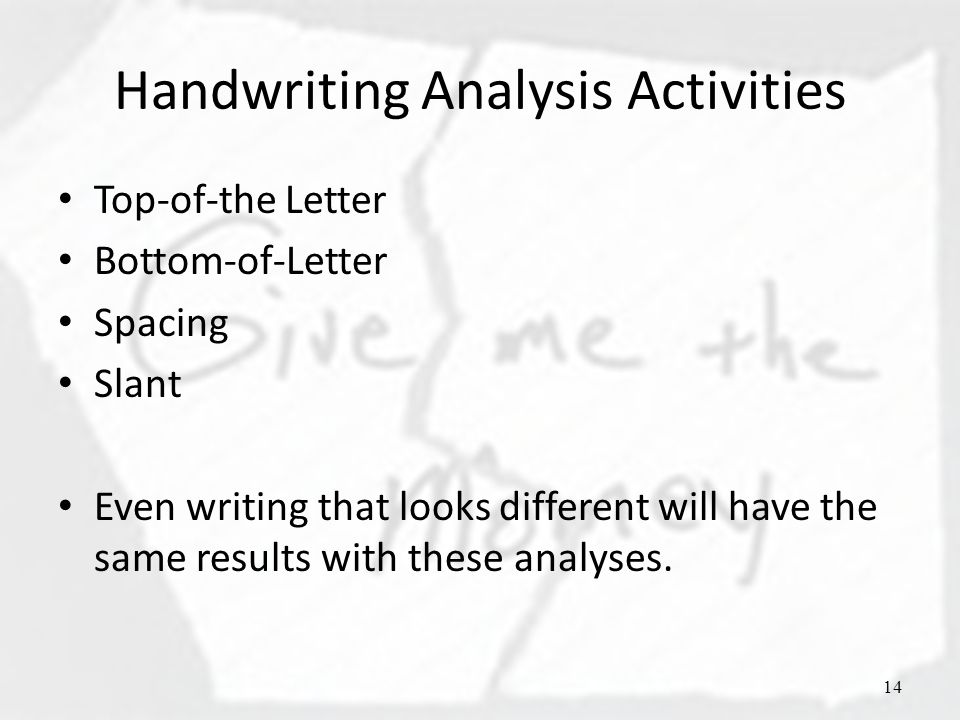 Handwriting Analysis